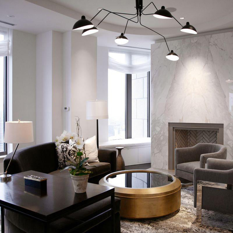 Three Arm Ceiling Light | Metal & Aluminum, Indoor Use for Modern Home Decor