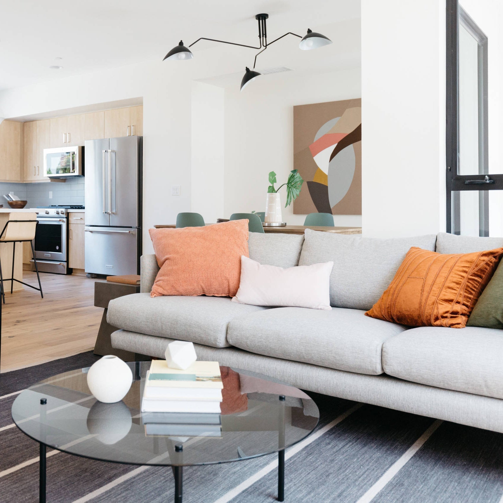 LED Ceiling Light Fixture - Serge Mouille Style - Adjustable Arm Design for Living Room & Modern Interiors