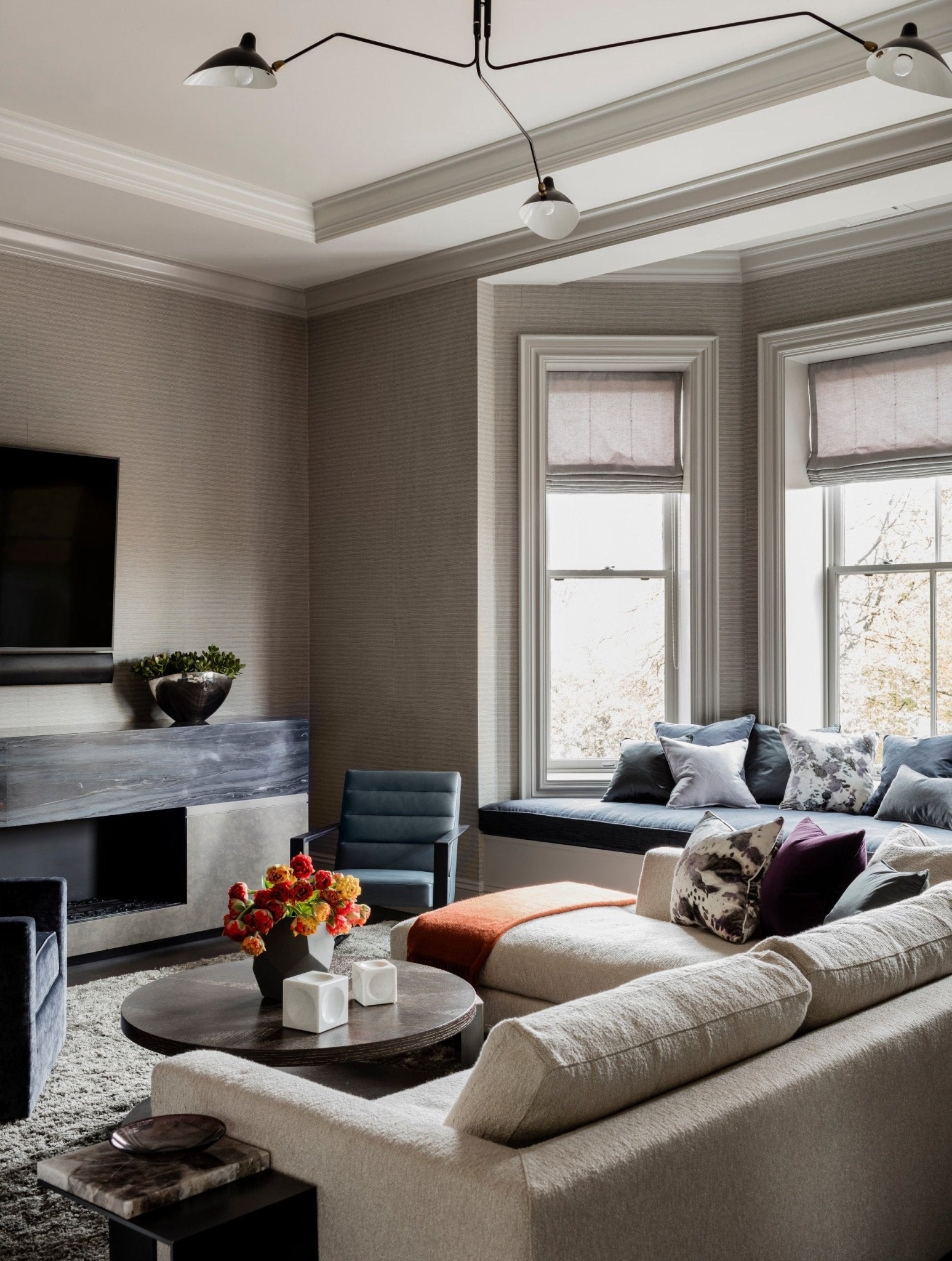 Three Arm Ceiling Light | Metal & Aluminum, Indoor Use for Modern Home Decor