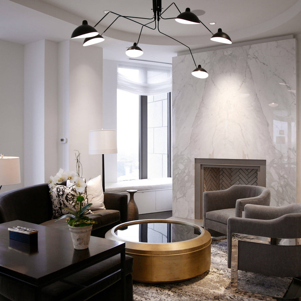 Three Arm Ceiling Light | Metal & Aluminum, Indoor Use for Modern Home Decor