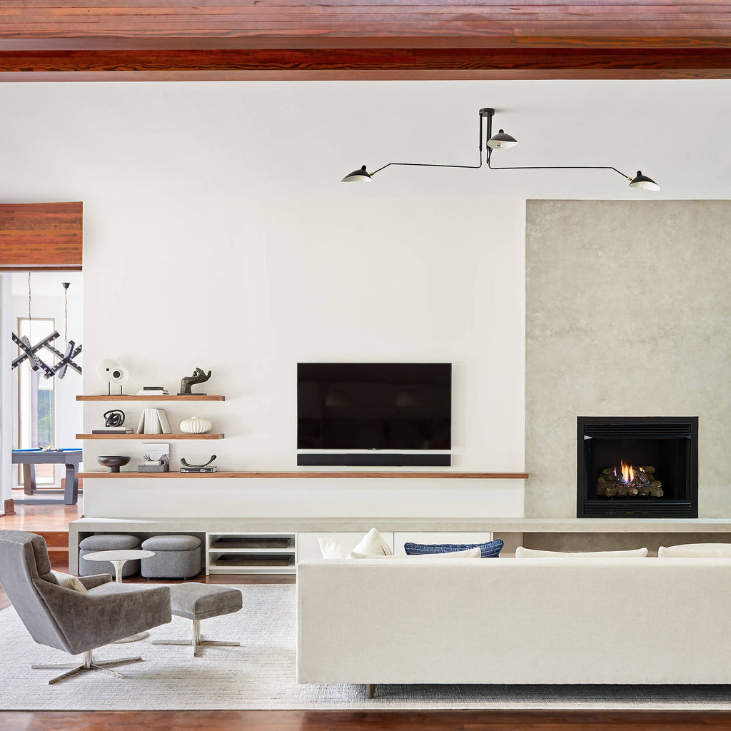 Three Arm Ceiling Light | Metal & Aluminum, Indoor Use for Modern Home Decor