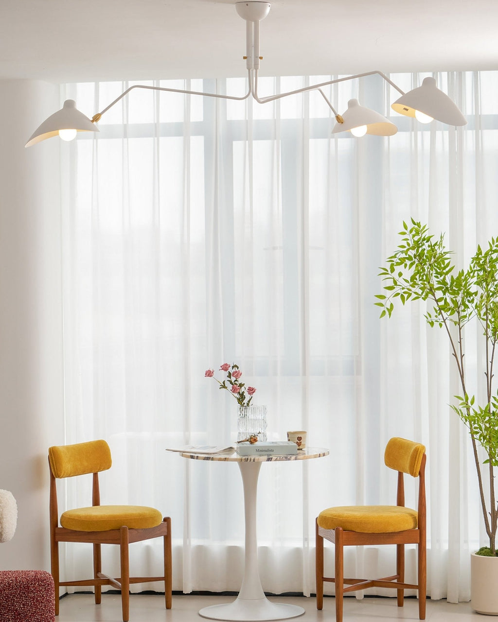 Three Arm Ceiling Light | Metal & Aluminum, Indoor Use for Modern Home Decor