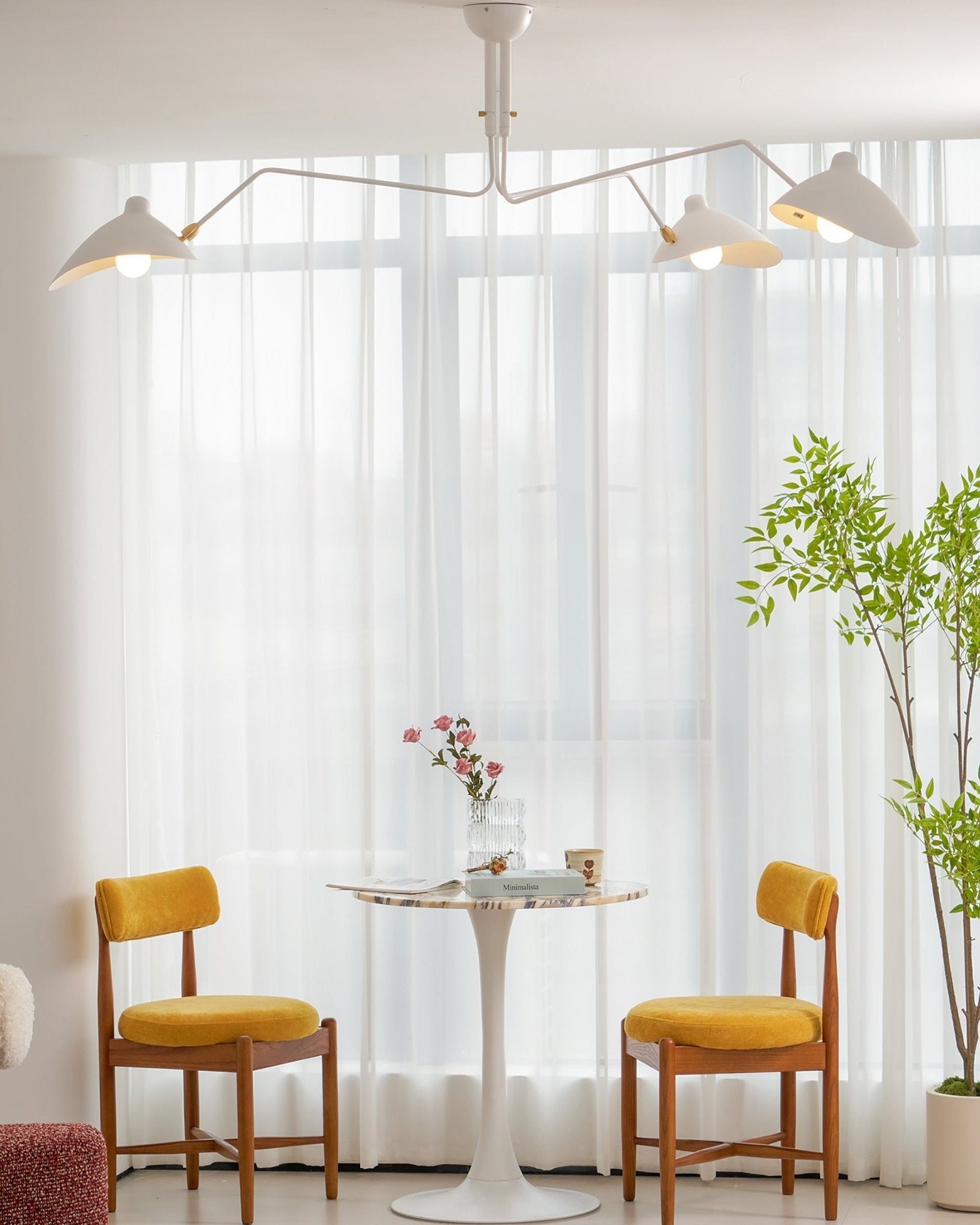 Three Arm Ceiling Light | Metal & Aluminum, Indoor Use for Modern Home Decor