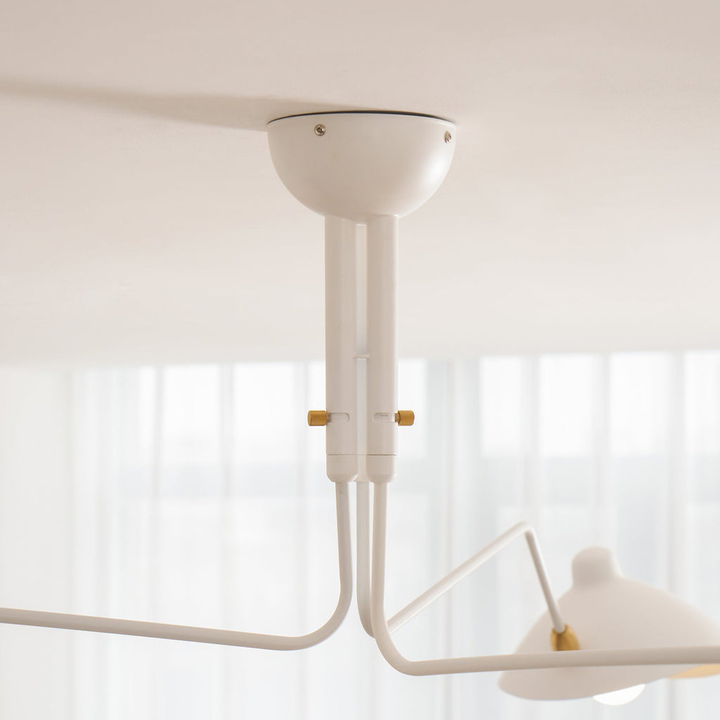 LED Ceiling Light Fixture - Serge Mouille Style - Adjustable Arm Design for Living Room & Modern Interiors