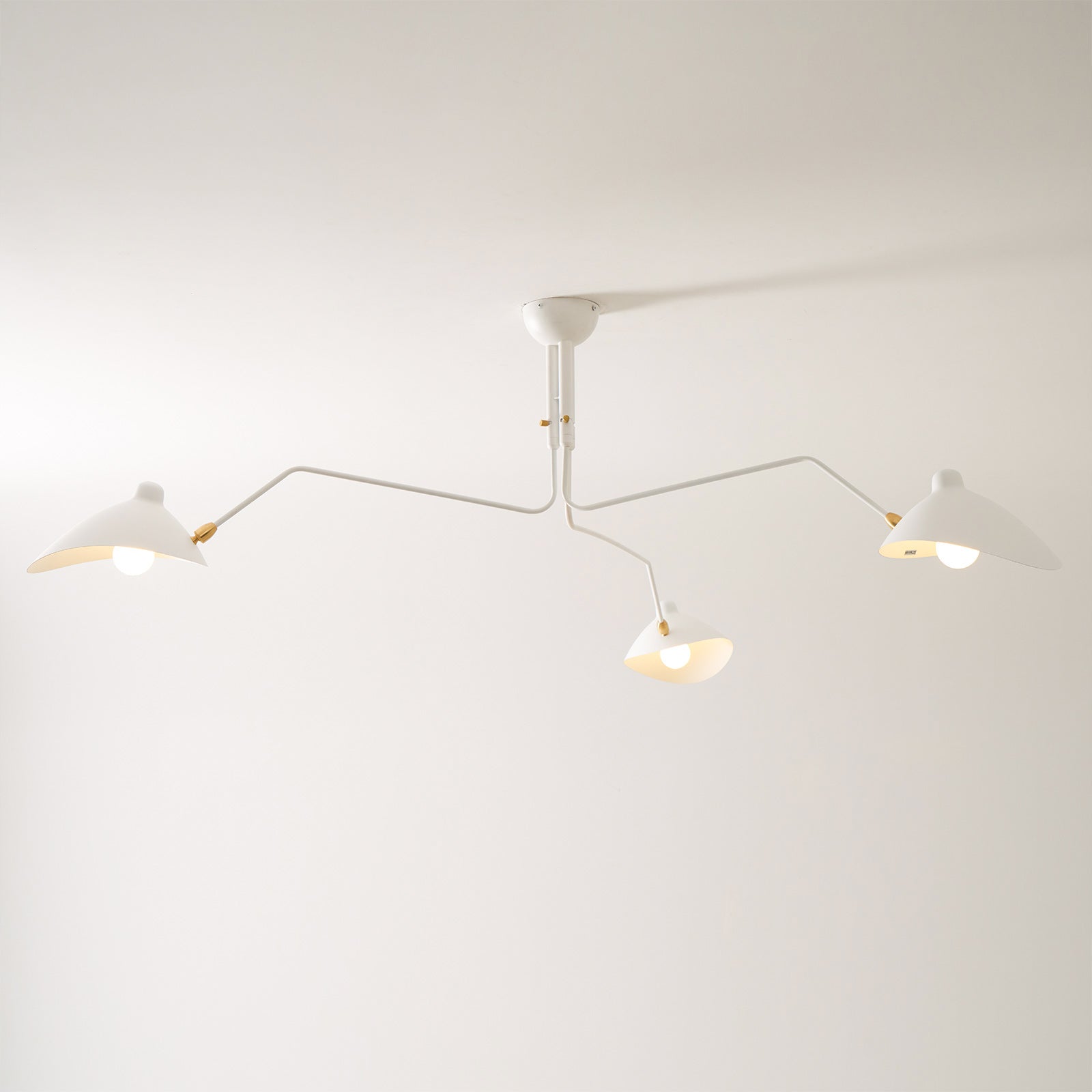 LED Ceiling Light Fixture - Serge Mouille Style - Adjustable Arm Design for Living Room & Modern Interiors