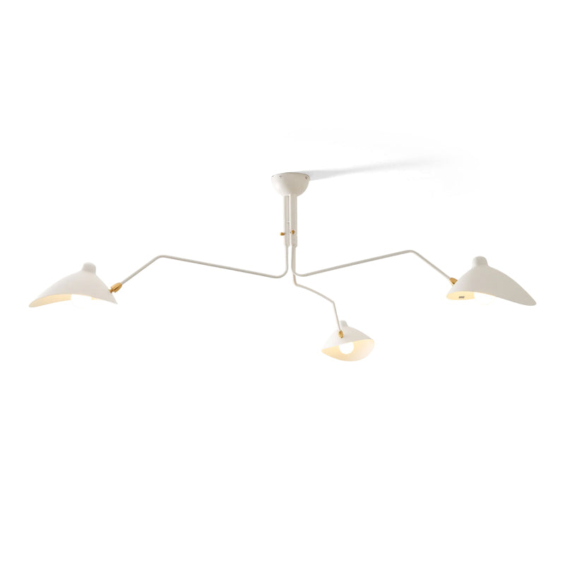 LED Ceiling Light Fixture - Serge Mouille Style - Adjustable Arm Design for Living Room & Modern Interiors
