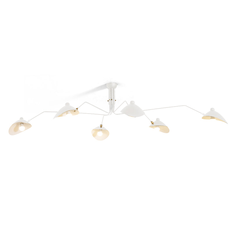 LED Ceiling Light Fixture - Serge Mouille Style - Adjustable Arm Design for Living Room & Modern Interiors
