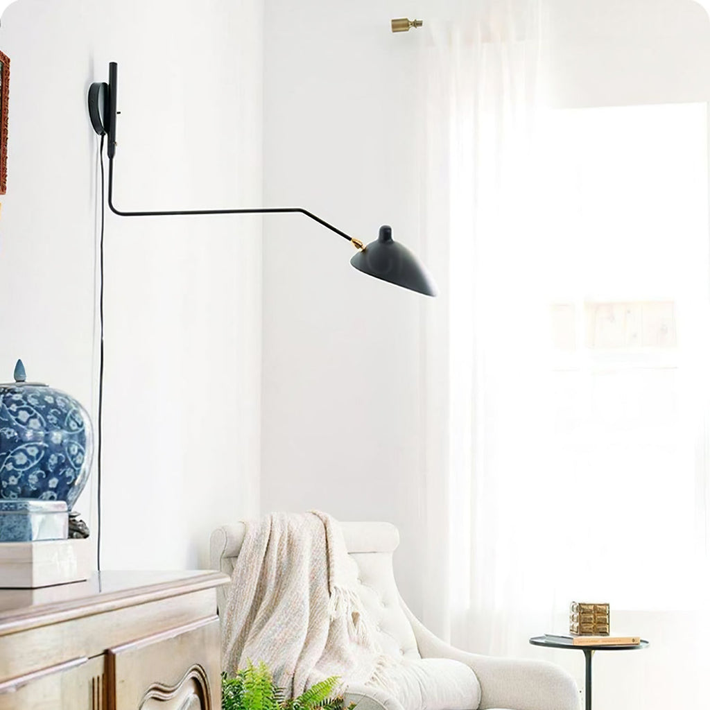 LED Wall Sconce Light Fixture - Adjustable Arm, Modern Design for Living Room & Bedroom Lighting