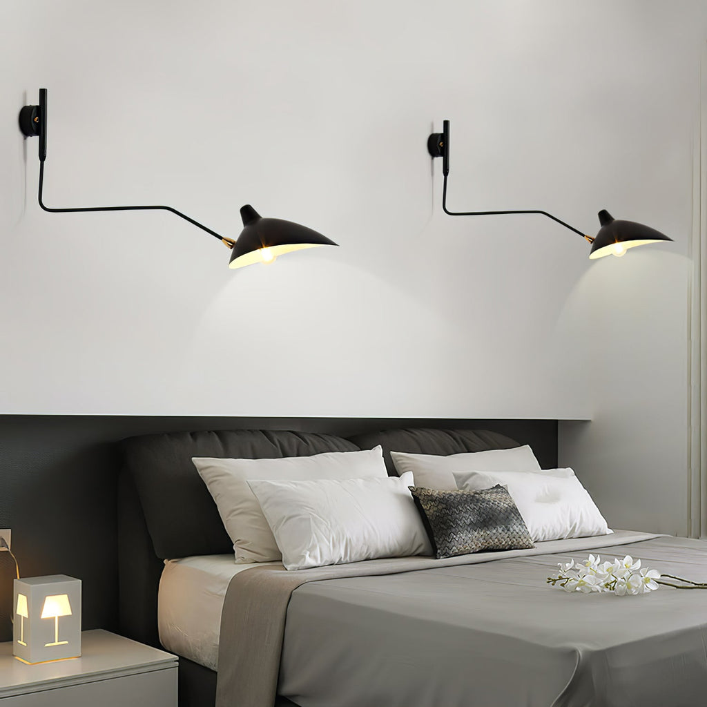 LED Wall Sconce Light Fixture - Adjustable Arm, Modern Design for Living Room & Bedroom Lighting