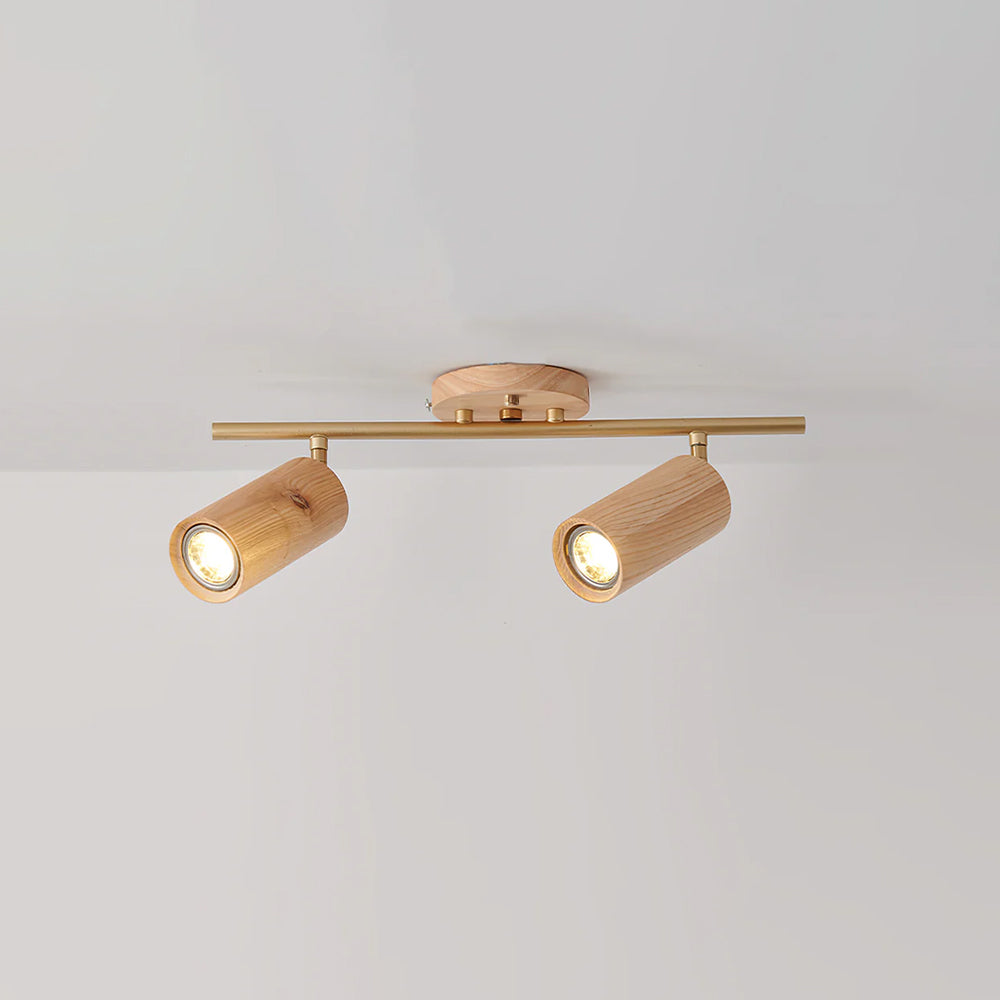 LED Shaker Wood Long Spotlight Fixture - Adjustable Track Lighting for Home, Office & Retail Spaces