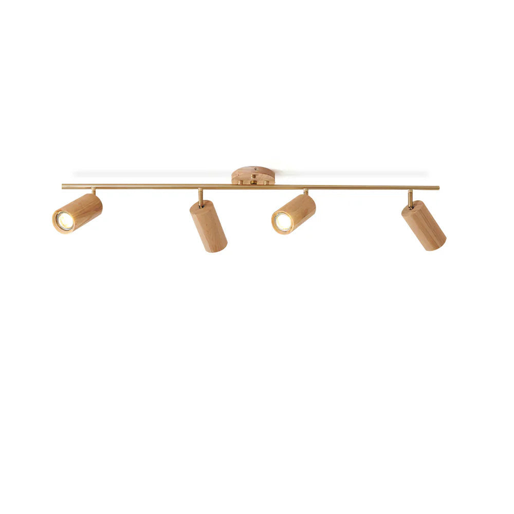 LED Shaker Wood Long Spotlight Fixture - Adjustable Track Lighting for Home, Office & Retail Spaces