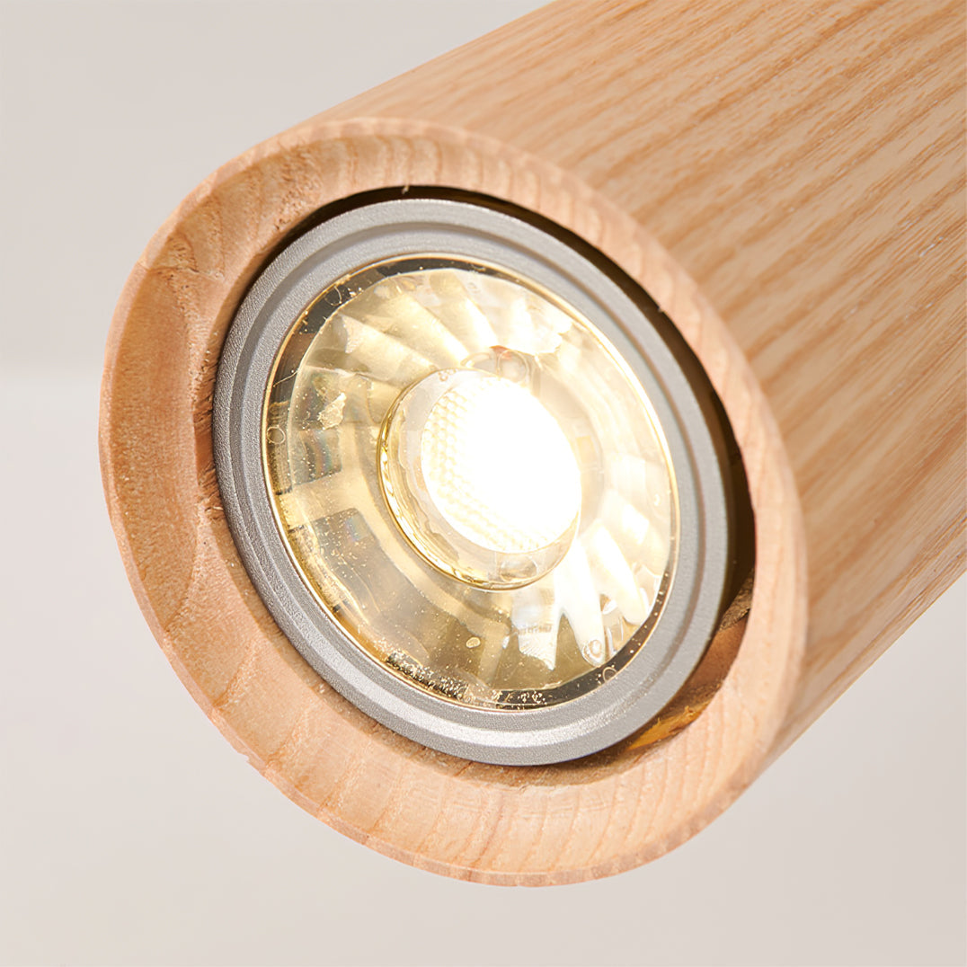 LED Shaker Wood Long Spotlight Fixture - Adjustable Track Lighting for Home, Office & Retail Spaces