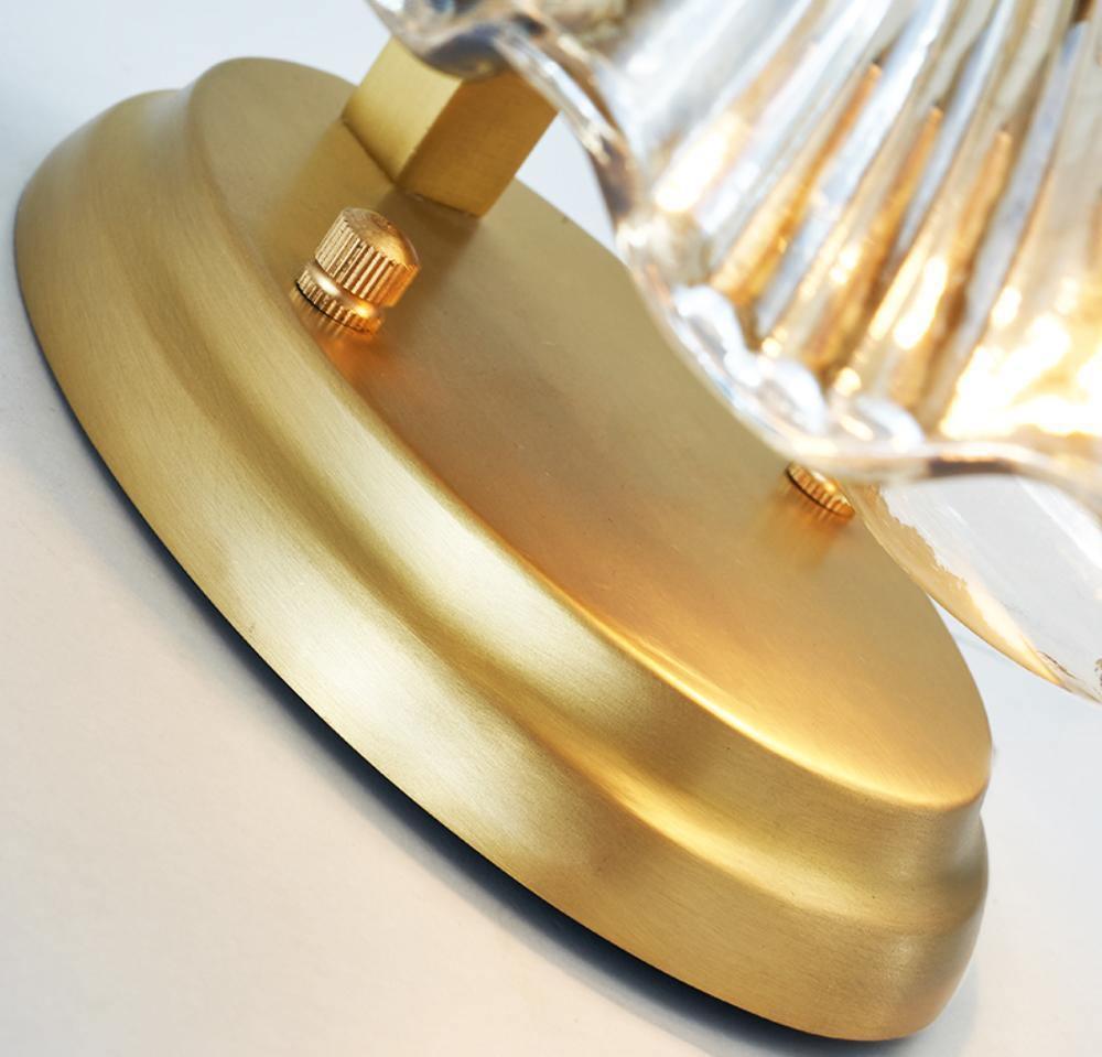 Shell Wall Light | Brass Finish, Amber & Clear Shade | Ideal for Indoor Spaces