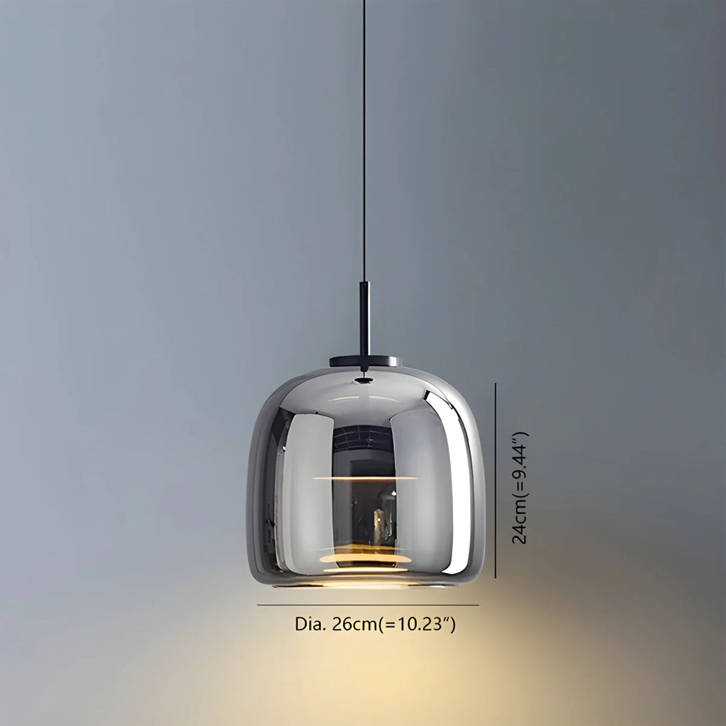 Modern Glass Pendant Light | Adjustable Cord, Sloped Ceiling Friendly & Ideal for Dining Room, Kitchen, or Living Area