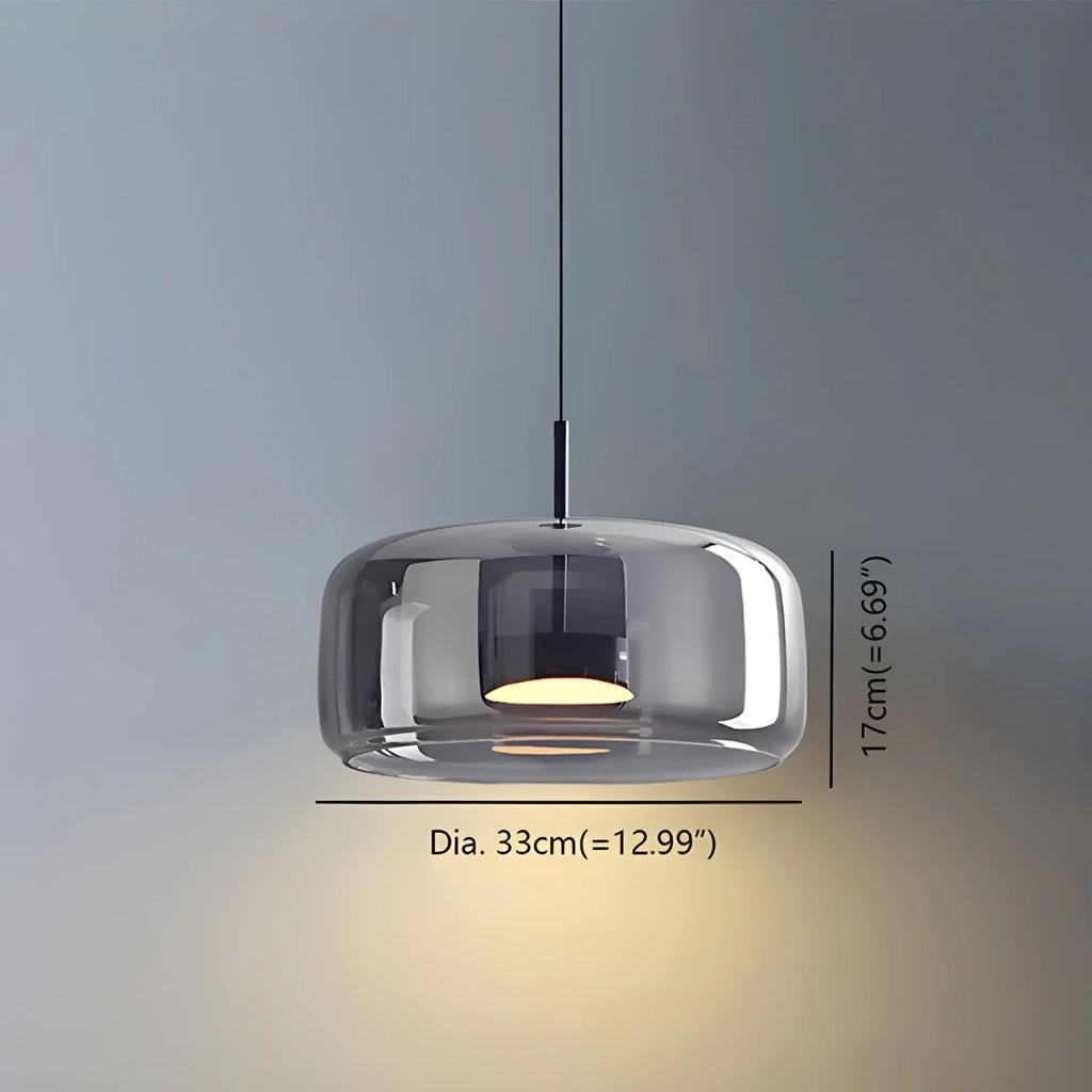 Modern Glass Pendant Light | Adjustable Cord, Sloped Ceiling Friendly & Ideal for Dining Room, Kitchen, or Living Area
