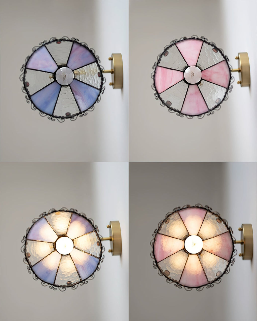 Tiffany Style Wall Light Fixture - Stained Glass Design for Living Room, Bedroom & Hallway Lighting