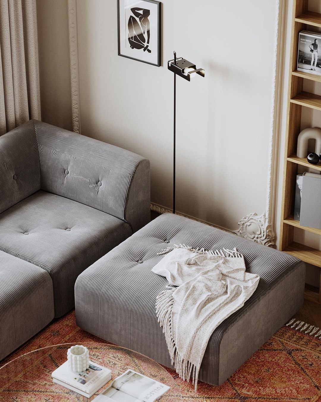 Spider Floor Lamp | Adjustable Metal Reflector with LED Bulb for Indoor Use