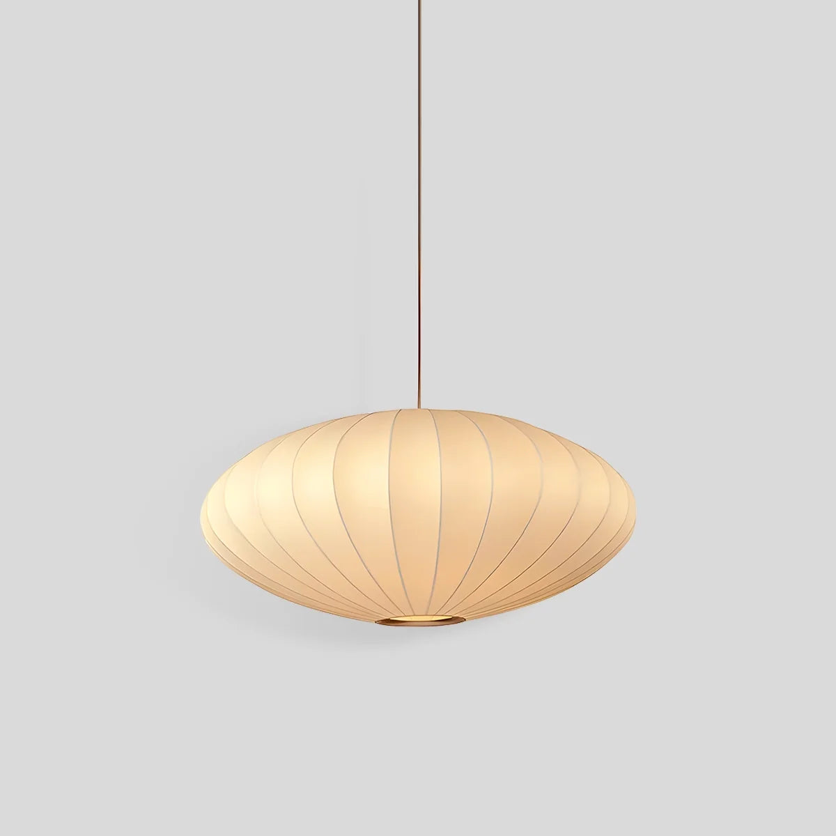 Vintage LED Silk Lantern Pendant Light | Adjustable Height, Sloped Ceiling Friendly & Ideal for Living Rooms and Dining Areas