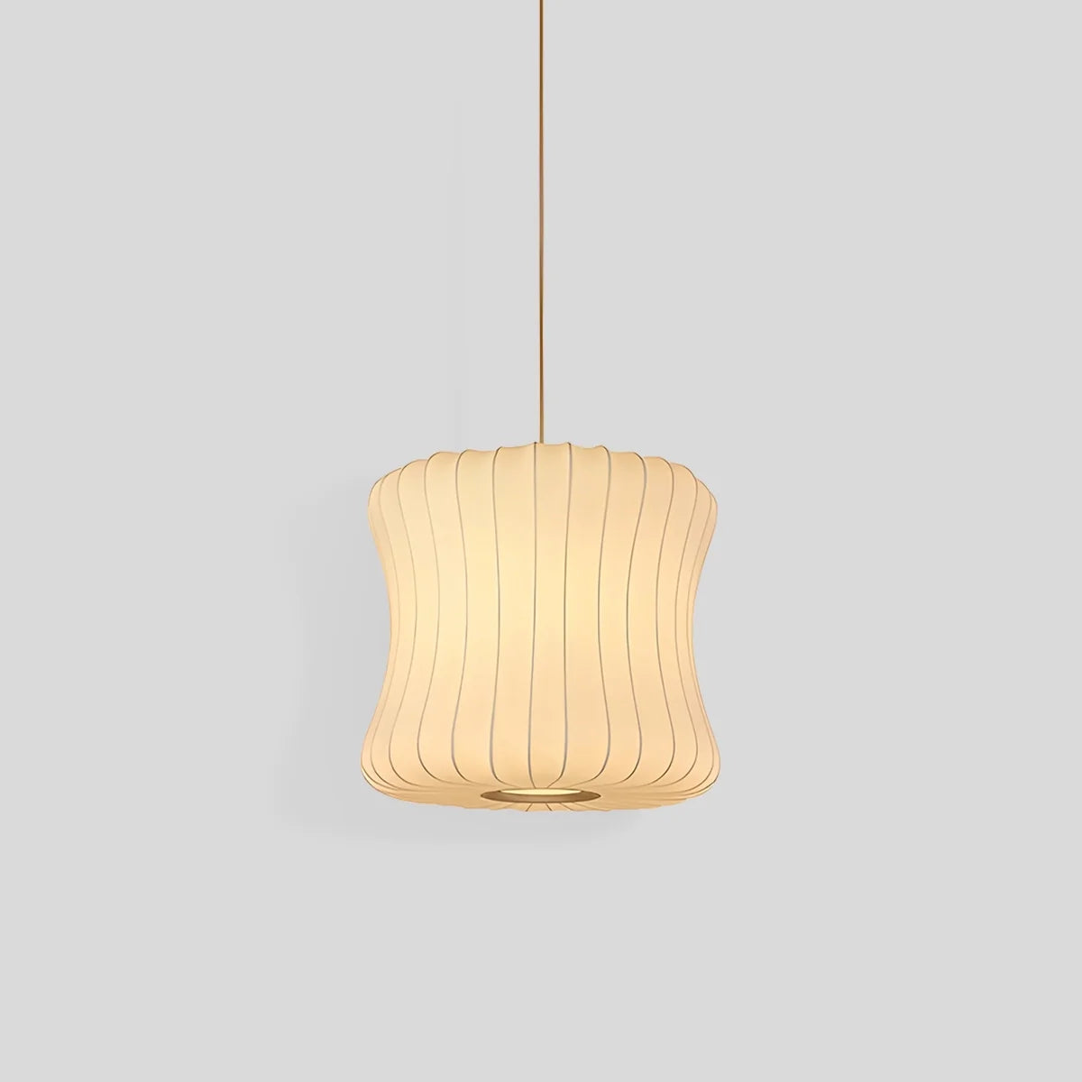 Vintage LED Silk Lantern Pendant Light | Adjustable Height, Sloped Ceiling Friendly & Ideal for Living Rooms and Dining Areas