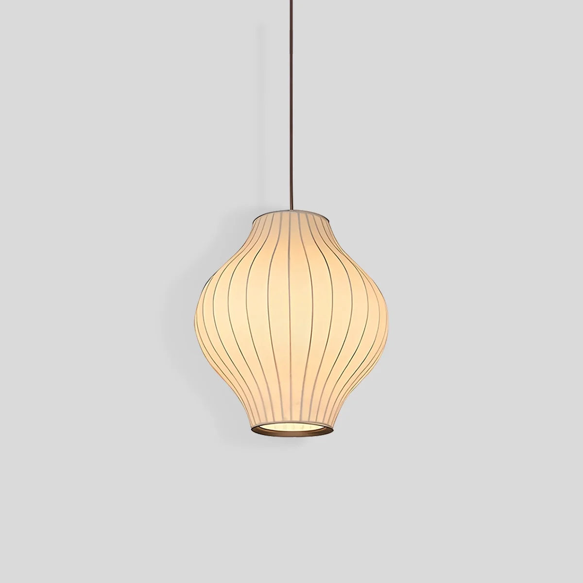 Vintage LED Silk Lantern Pendant Light | Adjustable Height, Sloped Ceiling Friendly & Ideal for Living Rooms and Dining Areas