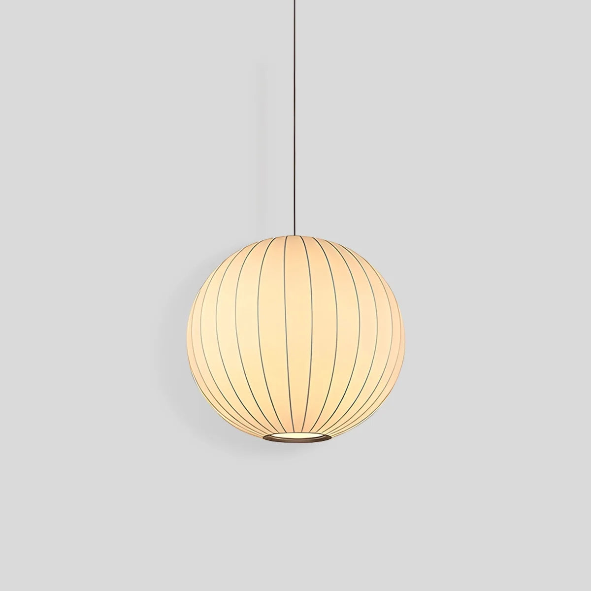 Vintage LED Silk Lantern Pendant Light | Adjustable Height, Sloped Ceiling Friendly & Ideal for Living Rooms and Dining Areas