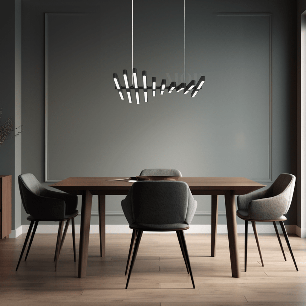 Sylas Minimalist Chandelier – Adjustable 20–40 Light Bars Luxury LED Fixture with Premium Materials