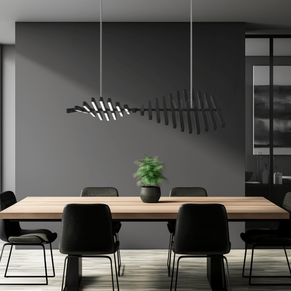 Sylas Minimalist Chandelier – Adjustable 20–40 Light Bars Luxury LED Fixture with Premium Materials