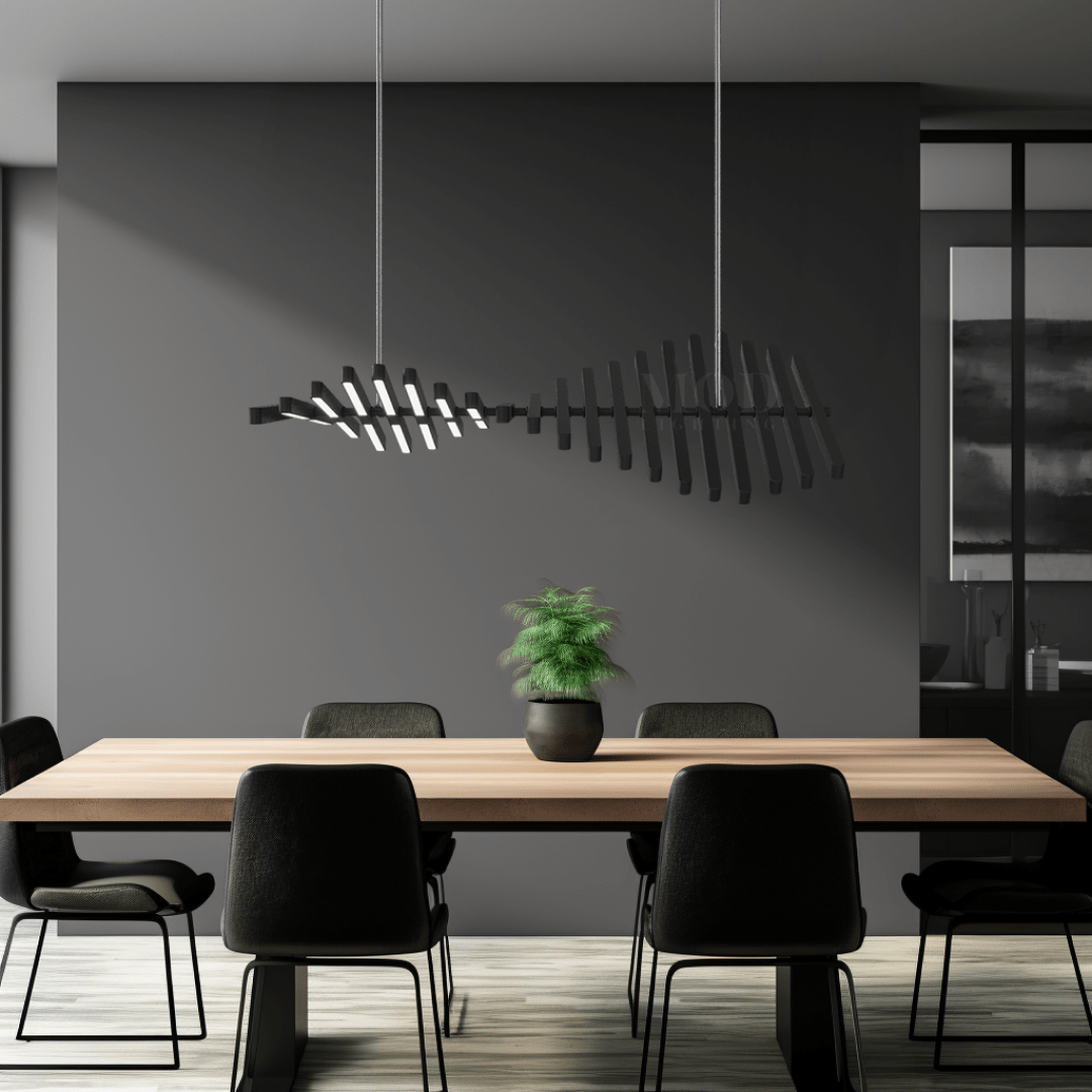 Sylas Minimalist Chandelier – Adjustable 20–40 Light Bars Luxury LED Fixture with Premium Materials