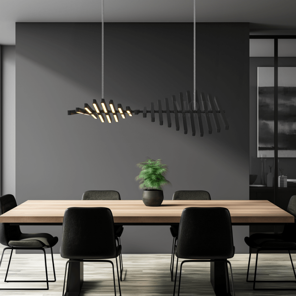 Sylas Minimalist Chandelier – Adjustable 20–40 Light Bars Luxury LED Fixture with Premium Materials