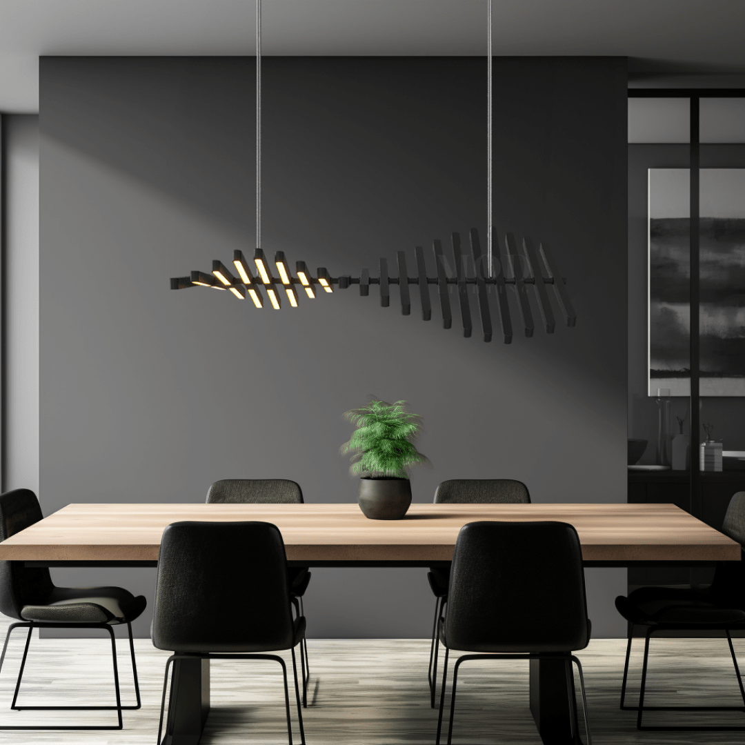 Sylas Minimalist Chandelier – Adjustable 20–40 Light Bars Luxury LED Fixture with Premium Materials