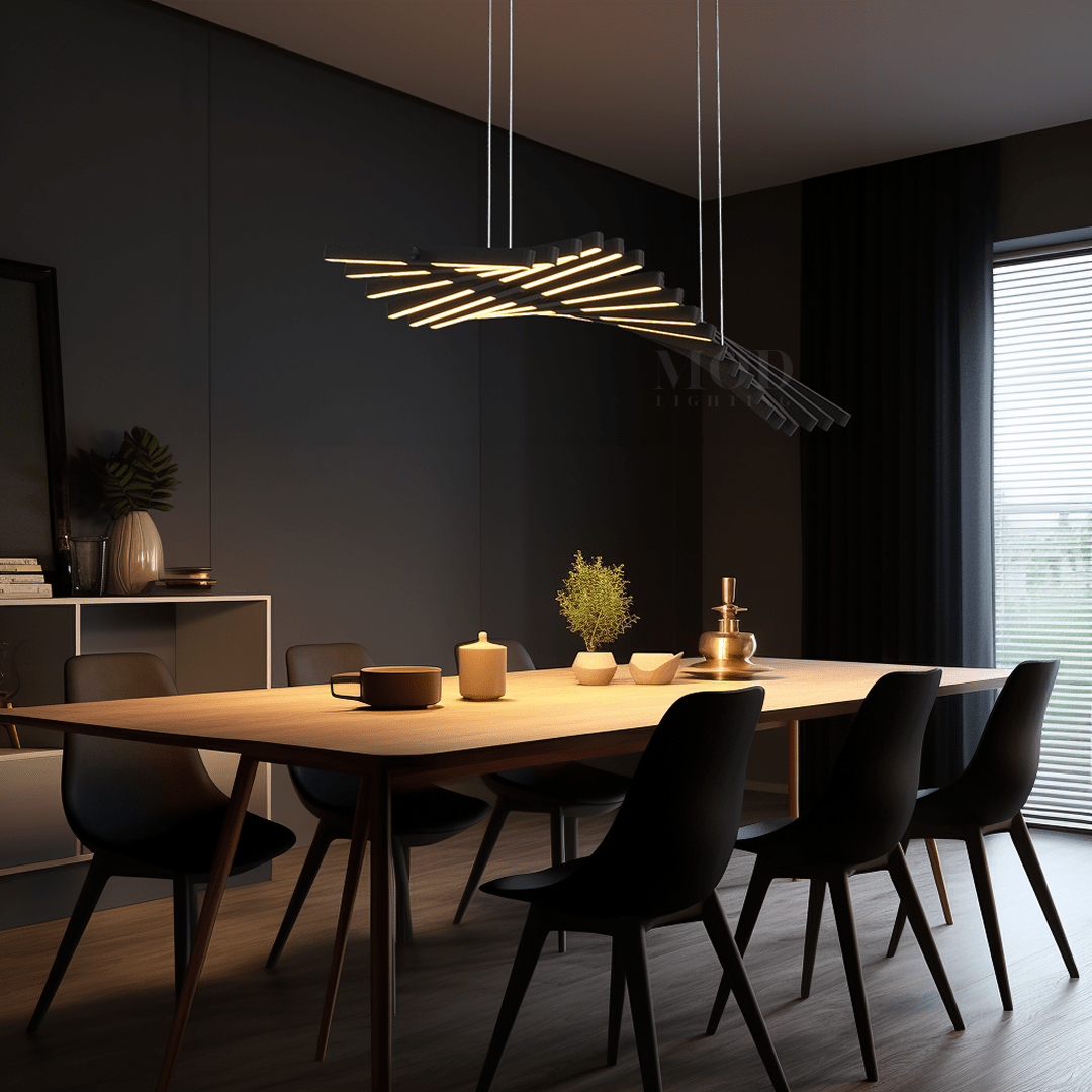 Sylas Minimalist Chandelier – Adjustable 20–40 Light Bars Luxury LED Fixture with Premium Materials