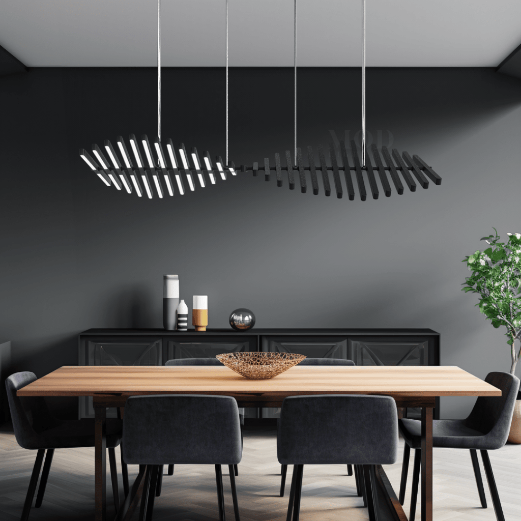 Sylas Minimalist Chandelier – Adjustable 20–40 Light Bars Luxury LED Fixture with Premium Materials