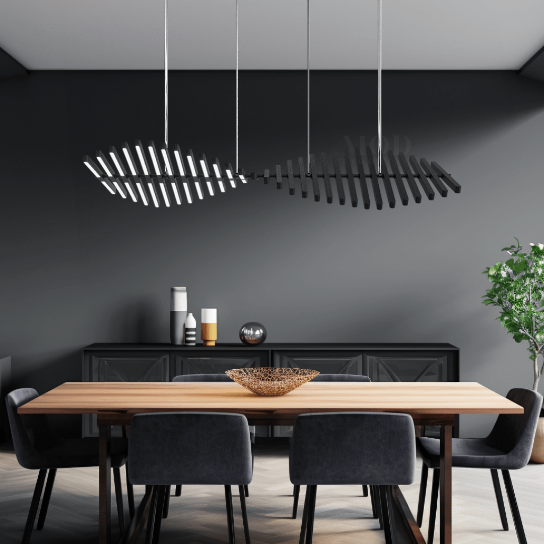 Sylas Minimalist Chandelier – Adjustable 20–40 Light Bars Luxury LED Fixture with Premium Materials