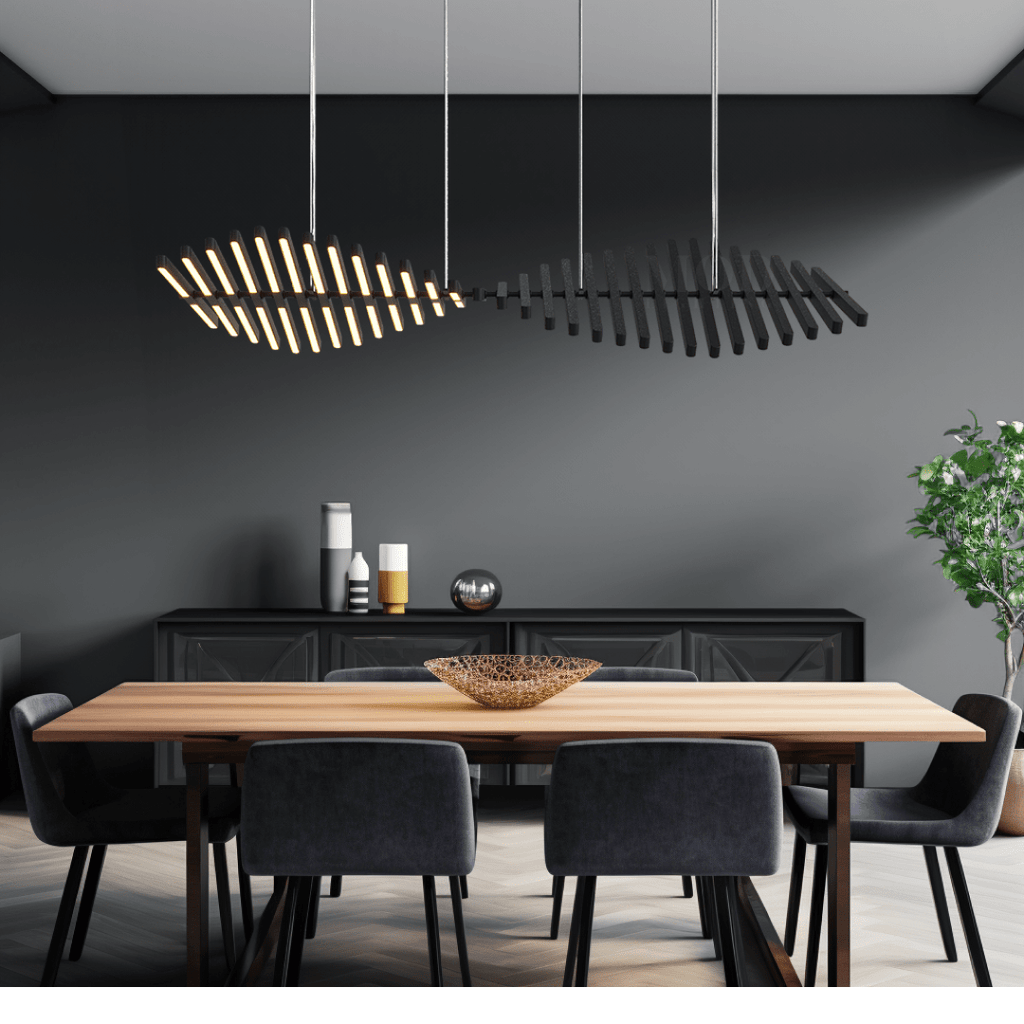 Sylas Minimalist Chandelier – Adjustable 20–40 Light Bars Luxury LED Fixture with Premium Materials