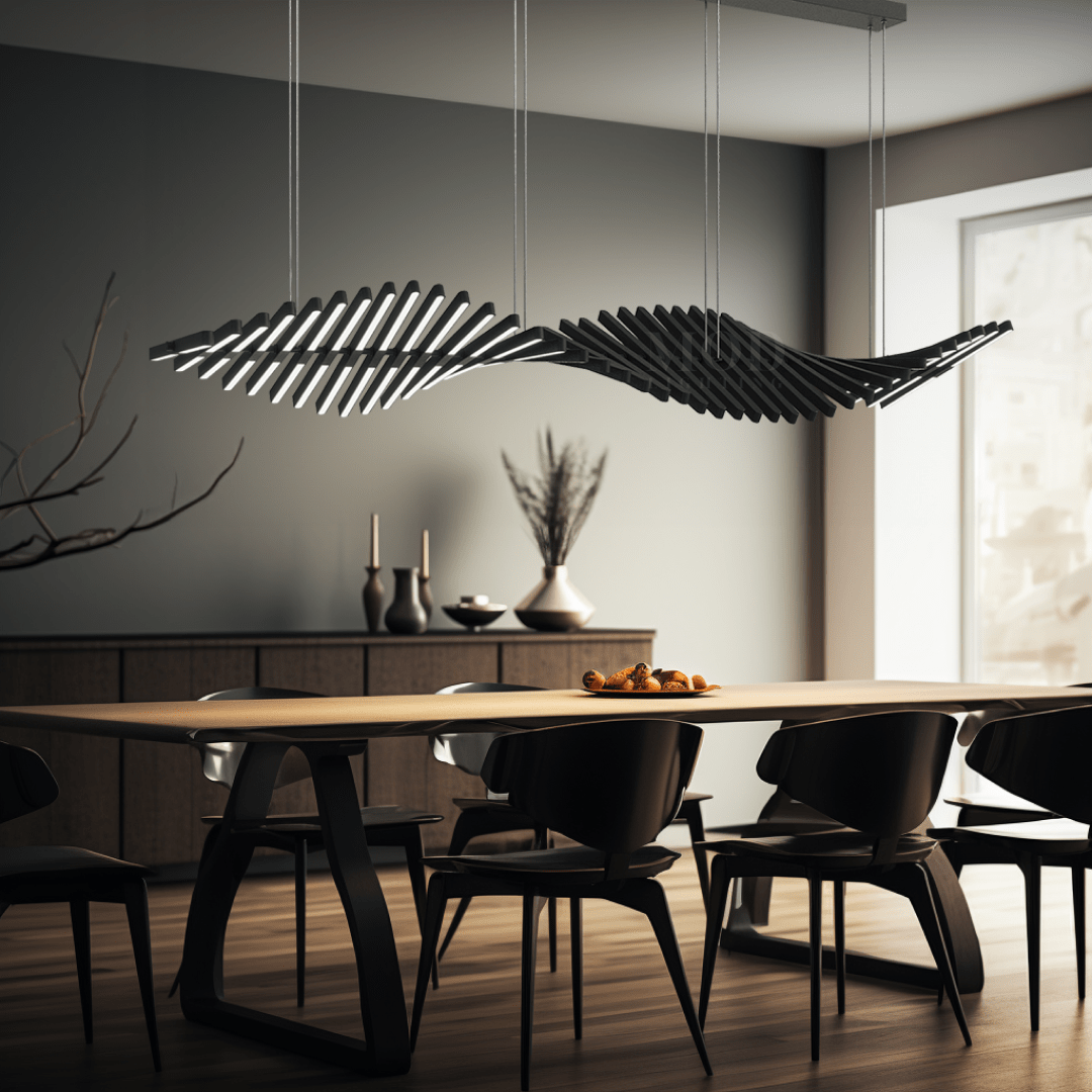 Sylas Minimalist Chandelier – Adjustable 20–40 Light Bars Luxury LED Fixture with Premium Materials