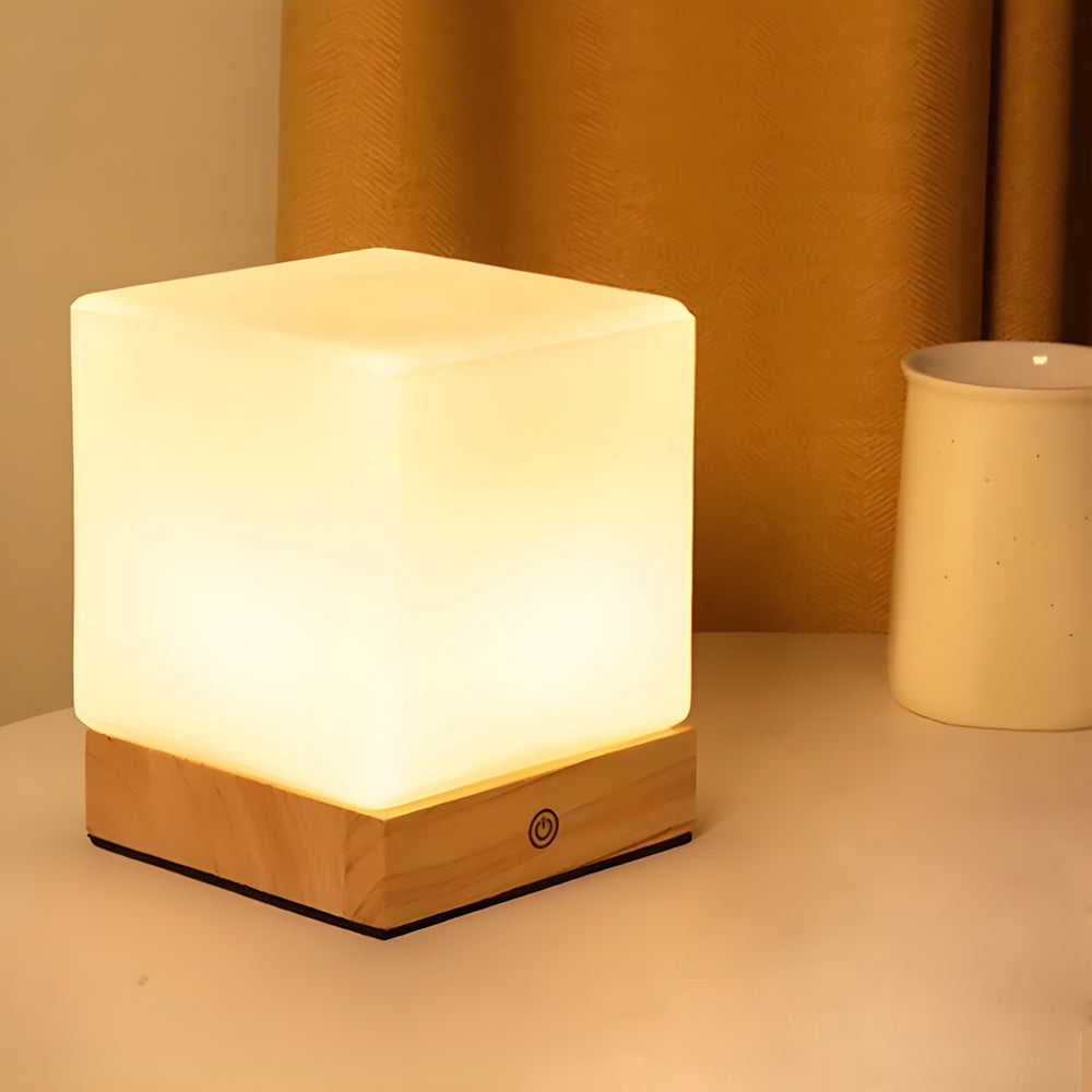 LED Mini Cube Table Lamp - Modern Ambient Lighting for Home, Office, and Nightstands