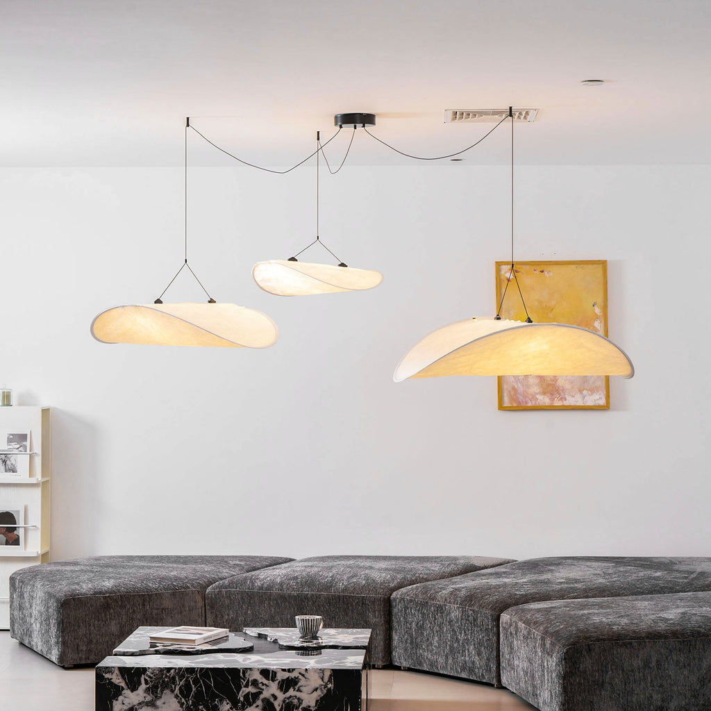 Tyvek Pendant Lamp | Dimmable, Adjustable Height & Ideal for Modern Home Decor