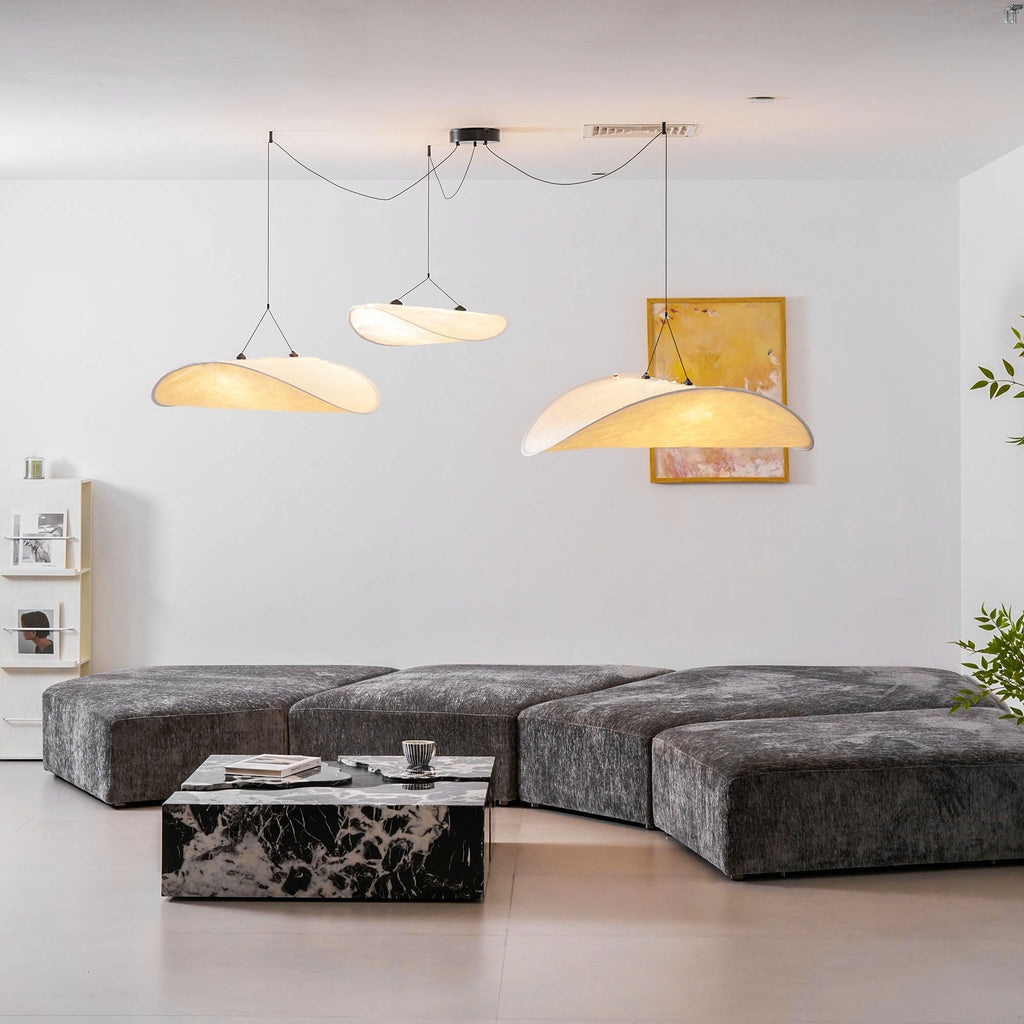 Tyvek Pendant Lamp | Dimmable, Adjustable Height & Ideal for Modern Home Decor