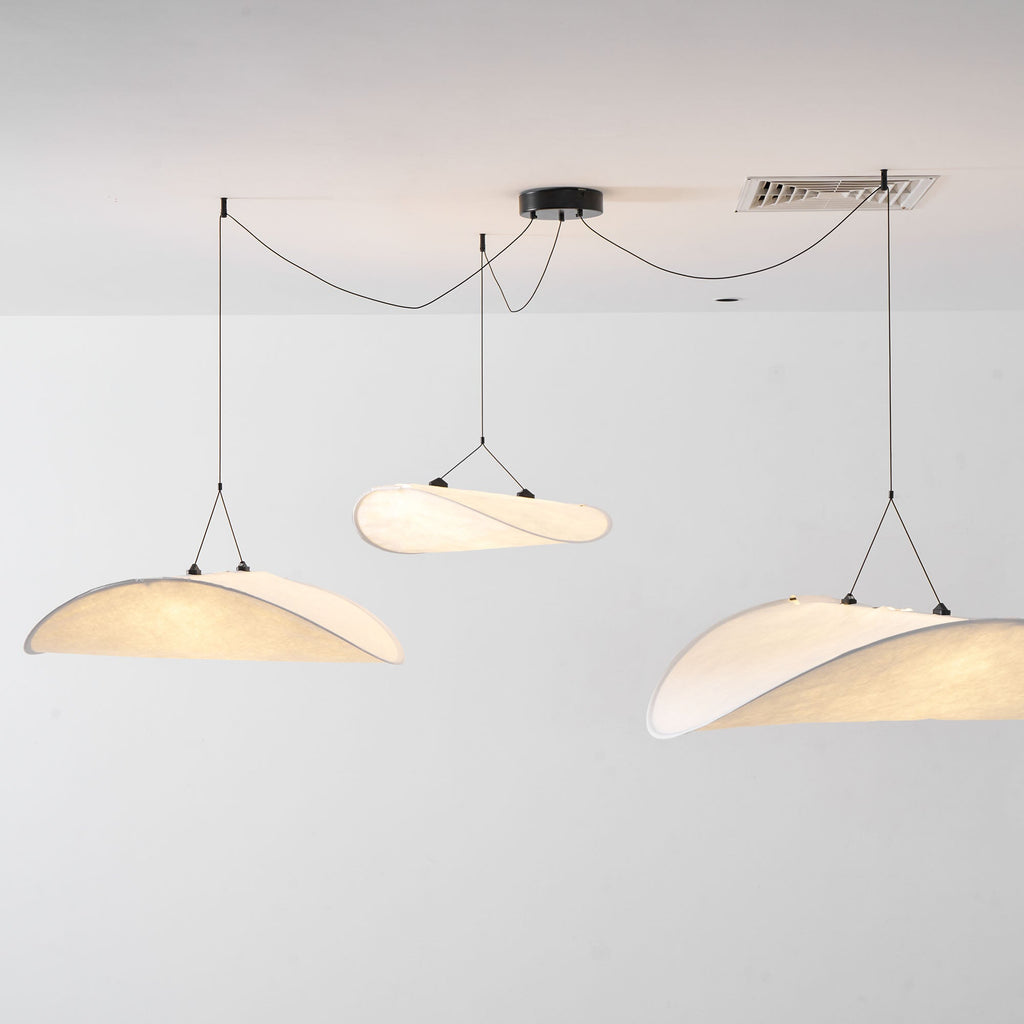 Tyvek Pendant Lamp | Dimmable, Adjustable Height & Ideal for Modern Home Decor
