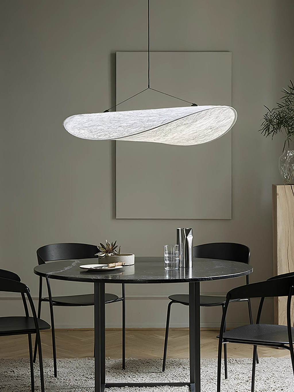 Tyvek Pendant Lamp | Dimmable, Adjustable Height & Ideal for Modern Home Decor