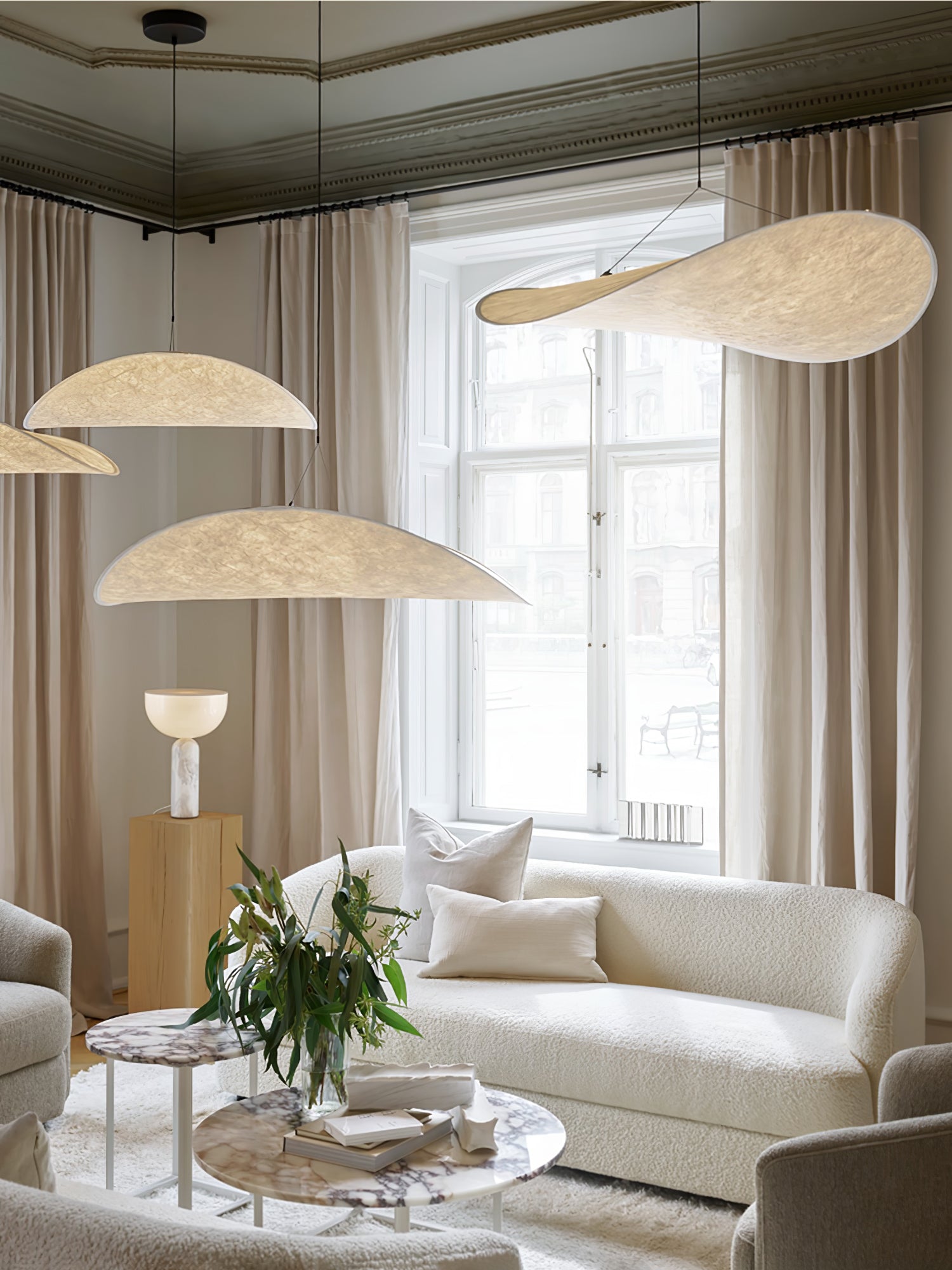 Tyvek Pendant Lamp | Dimmable, Adjustable Height & Ideal for Modern Home Decor