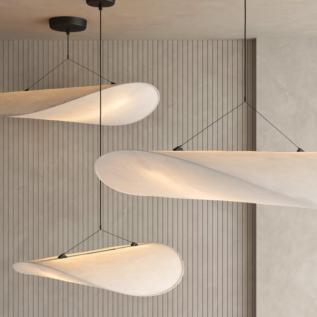 Tyvek Pendant Lamp | Dimmable, Adjustable Height & Ideal for Modern Home Decor