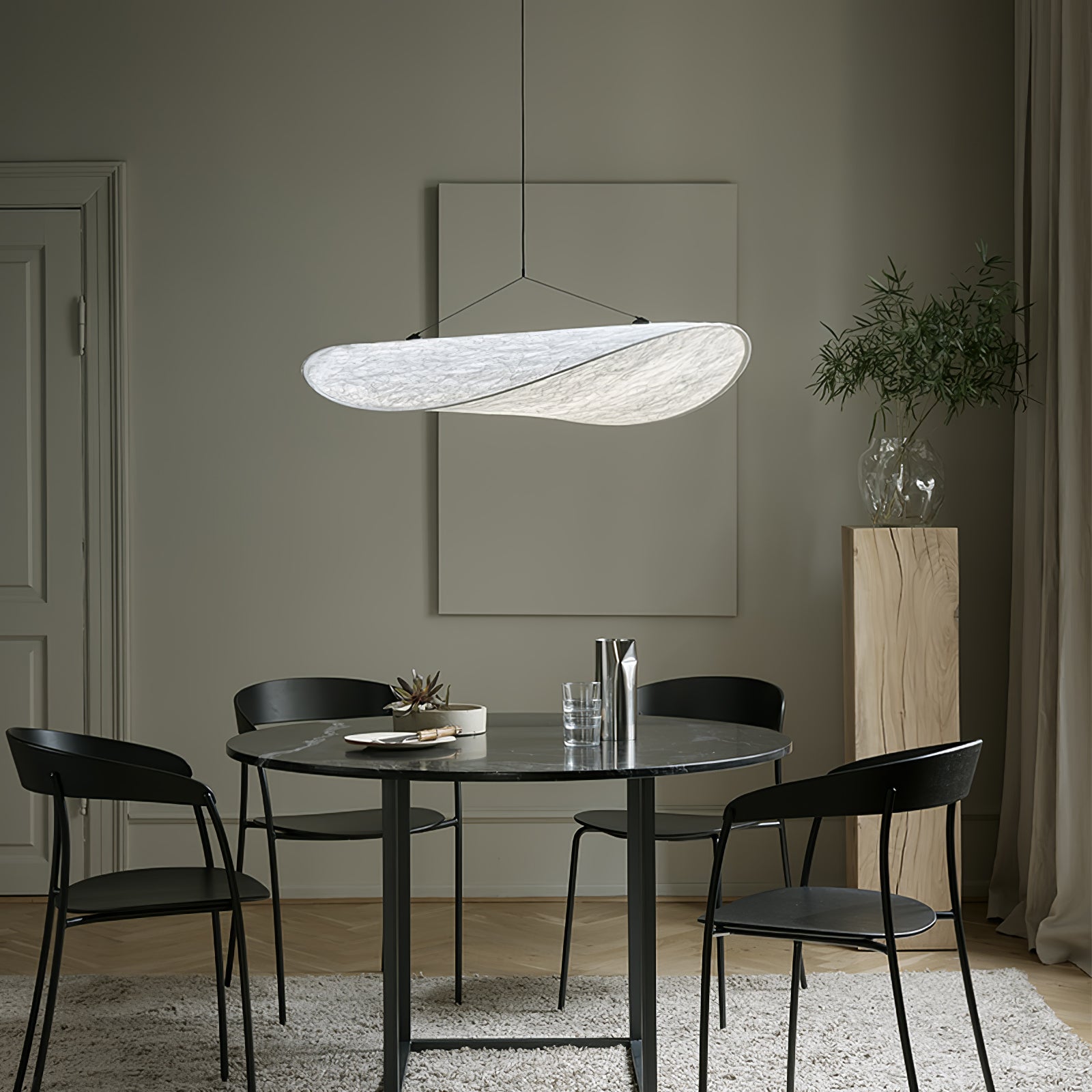 Tyvek Pendant Lamp | Dimmable, Adjustable Height & Ideal for Modern Home Decor