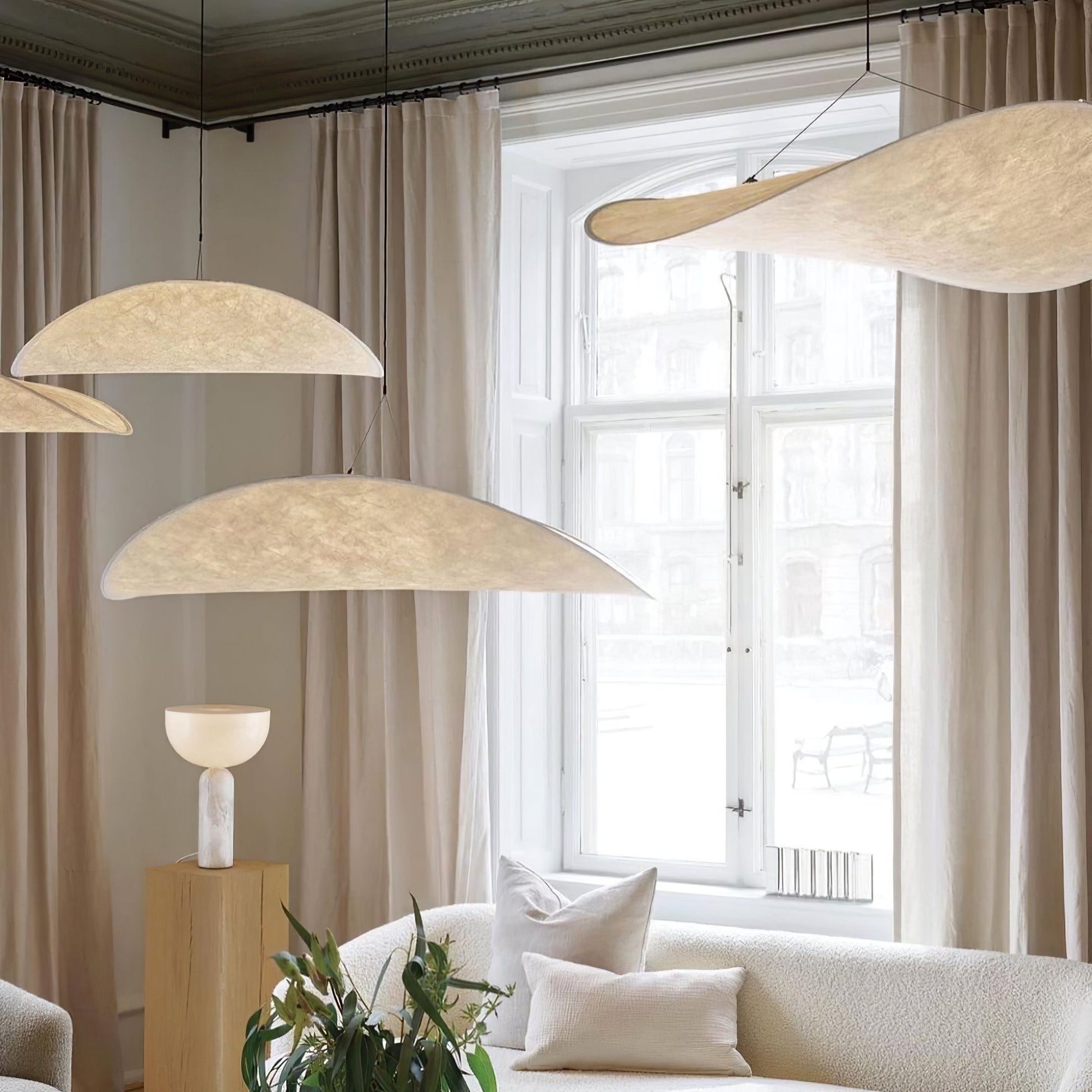 Tyvek Pendant Lamp | Dimmable, Adjustable Height & Ideal for Modern Home Decor