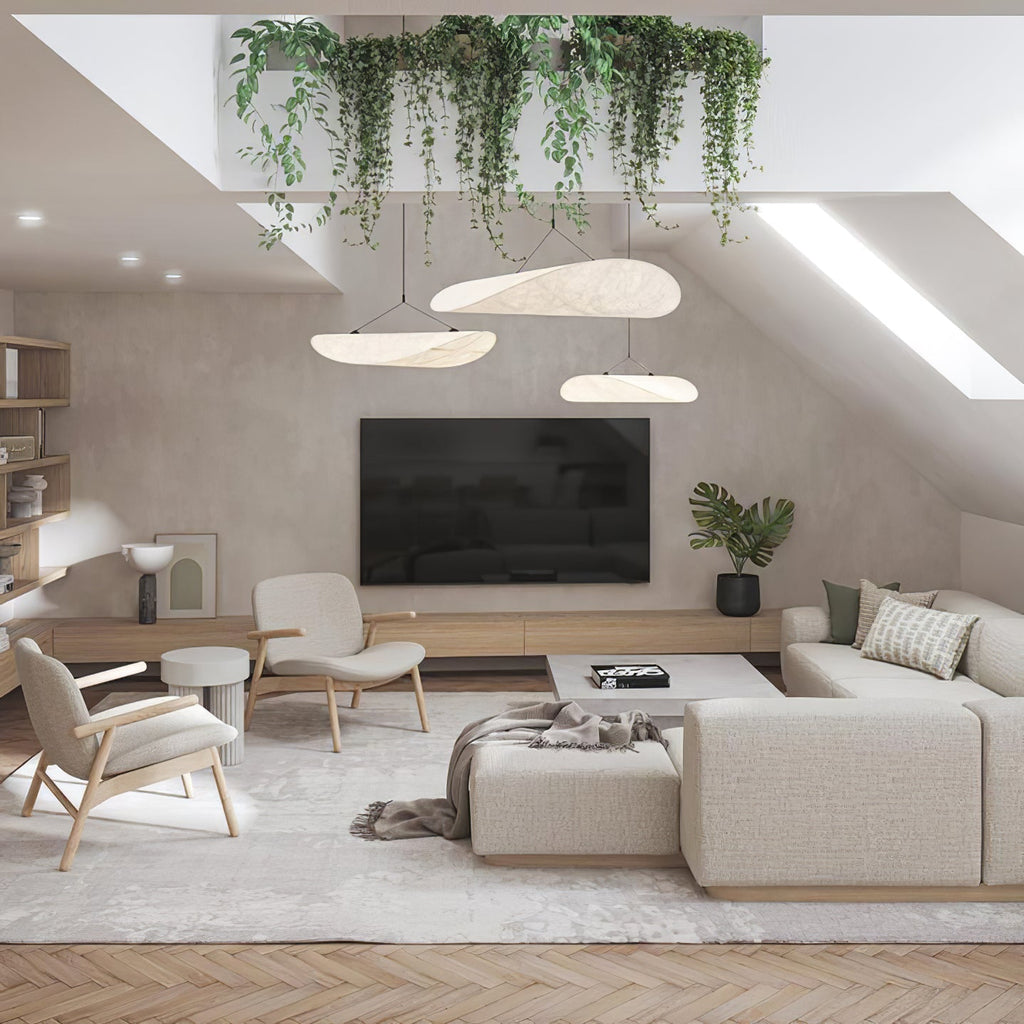 Tyvek Pendant Lamp | Dimmable, Adjustable Height & Ideal for Modern Home Decor