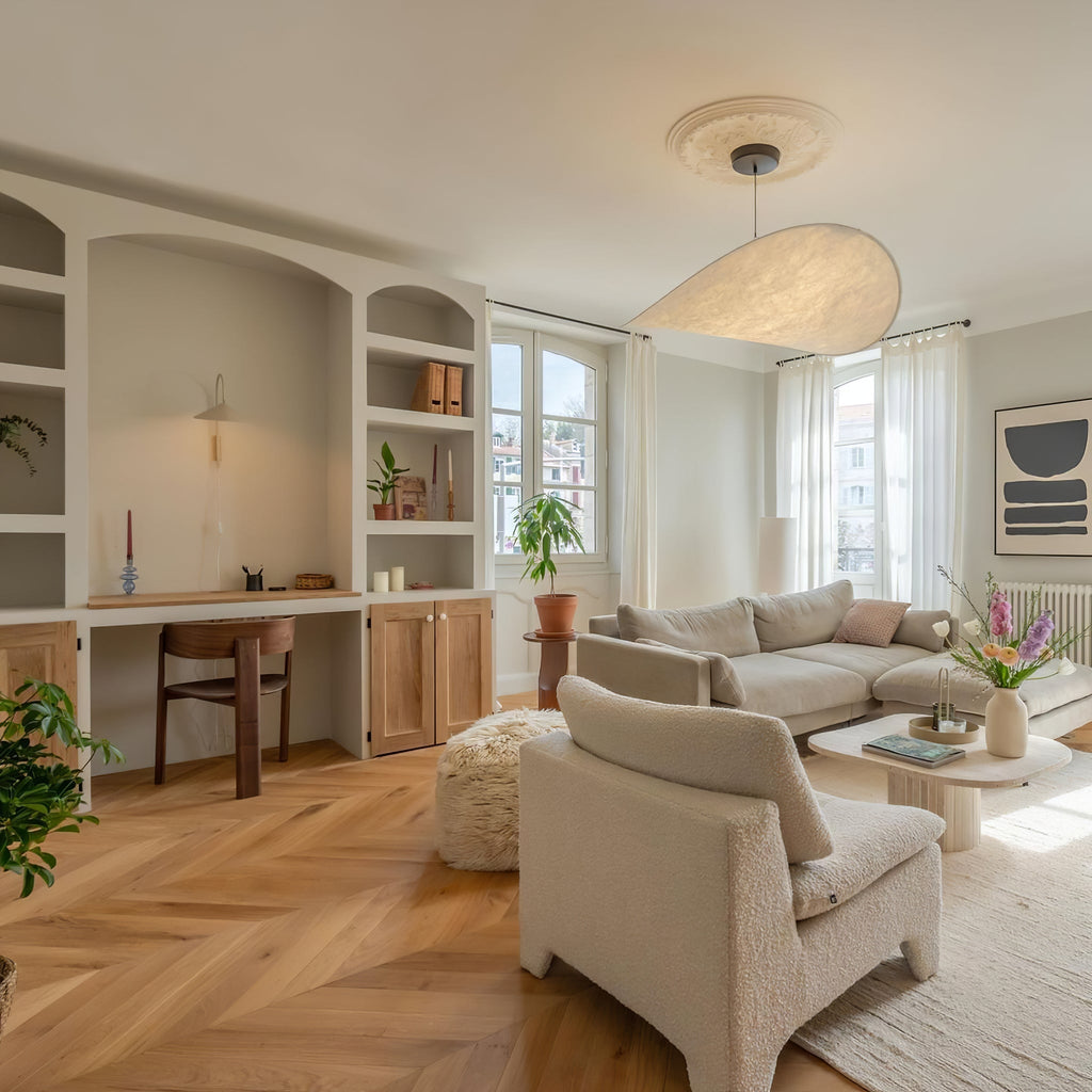 Tyvek Pendant Lamp | Dimmable, Adjustable Height & Ideal for Modern Home Decor