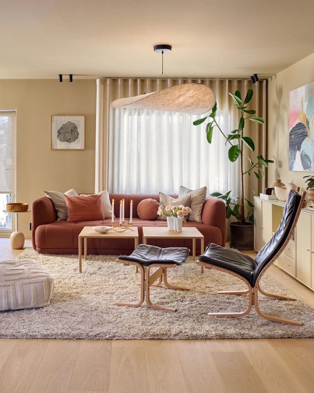 Tyvek Pendant Lamp | Dimmable, Adjustable Height & Ideal for Modern Home Decor