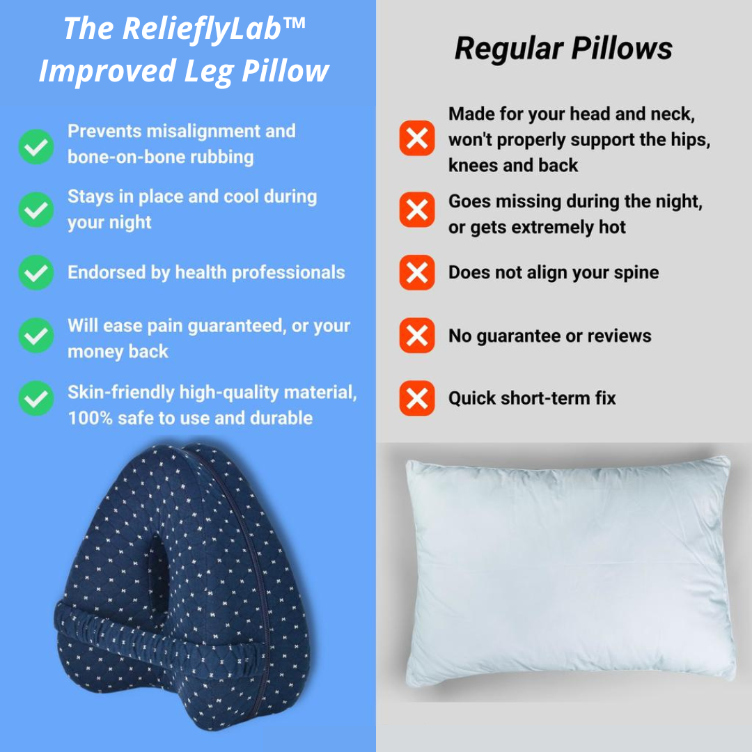 Comfortable Leg Pillow for Sleeping – Knee Pillow Strap for Side Sleepers & Sciatica Relief