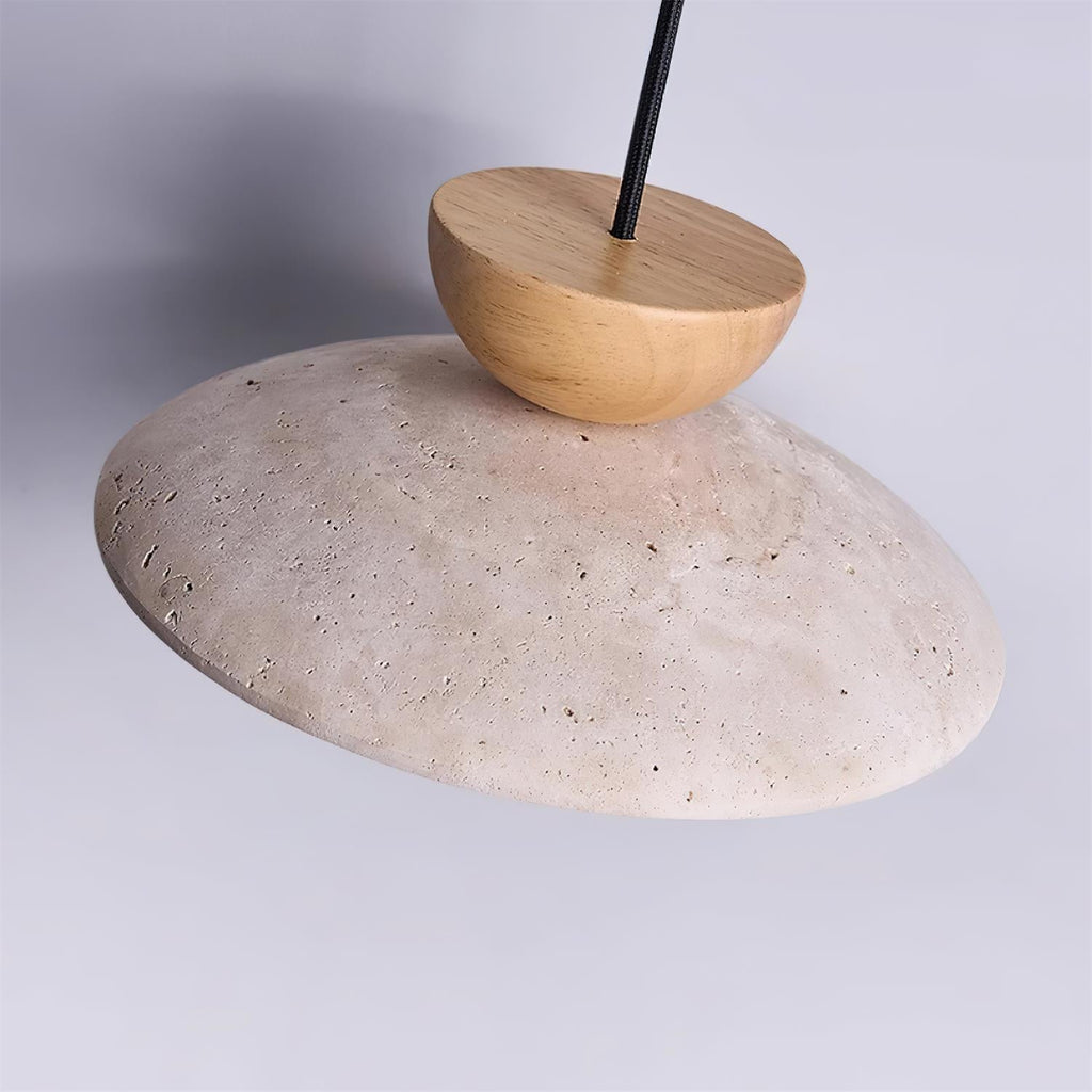 Travertine Pendant Lamp - Modern Stone Lighting Fixture for Dining Room & Kitchen