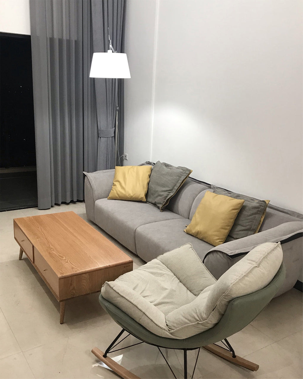 LED Modern Classic Floor Lamp with Adjustable Height for Living Room & Bedroom Lighting